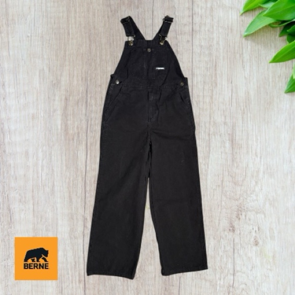 Berne Kids Bib Overalls Black Size 10